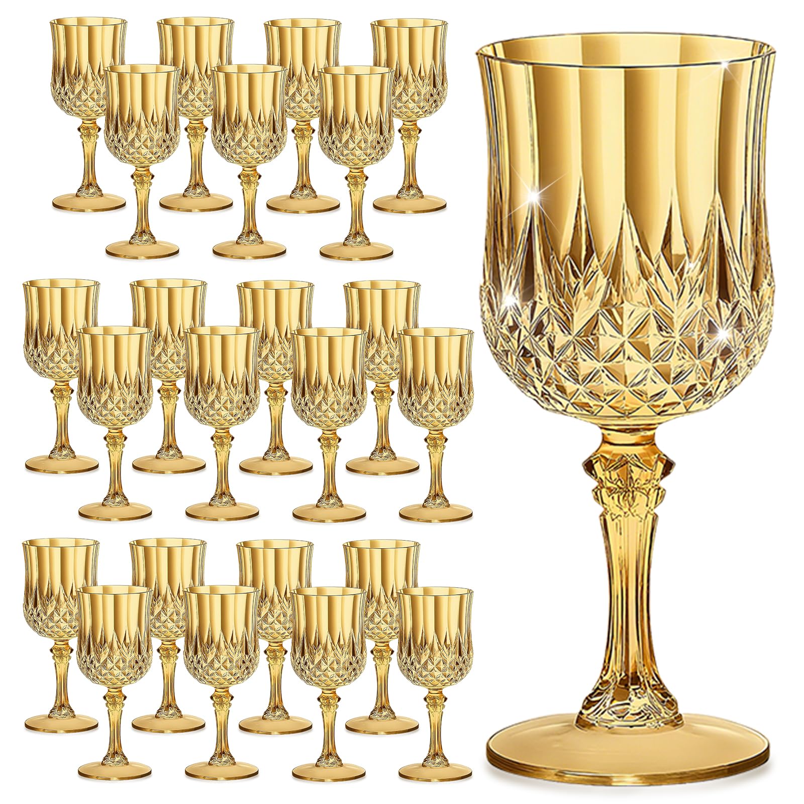 HTTBEIZI copa de vino dorada 7oz, ideal para bodas.