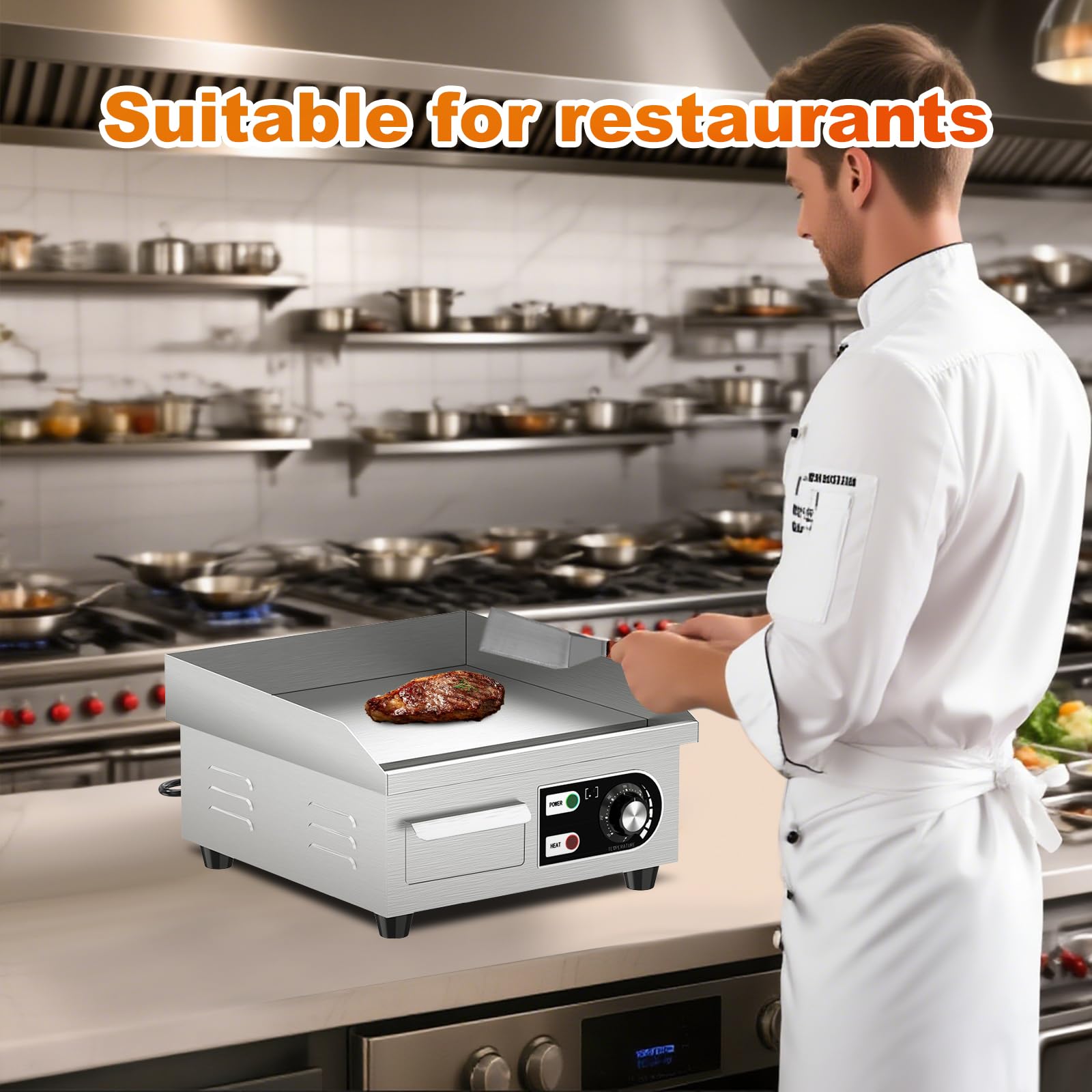 HTTSICHI plancha con bordes protectores de salpicaduras para seguridad