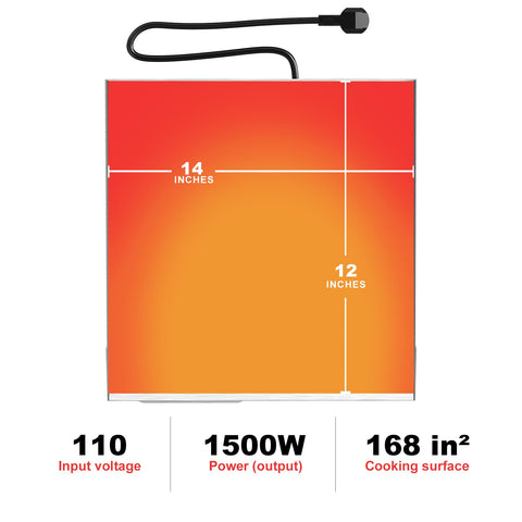 HTTSICHI plancha eléctrica, superficie de hierro de 10 mm, calentamiento rápido