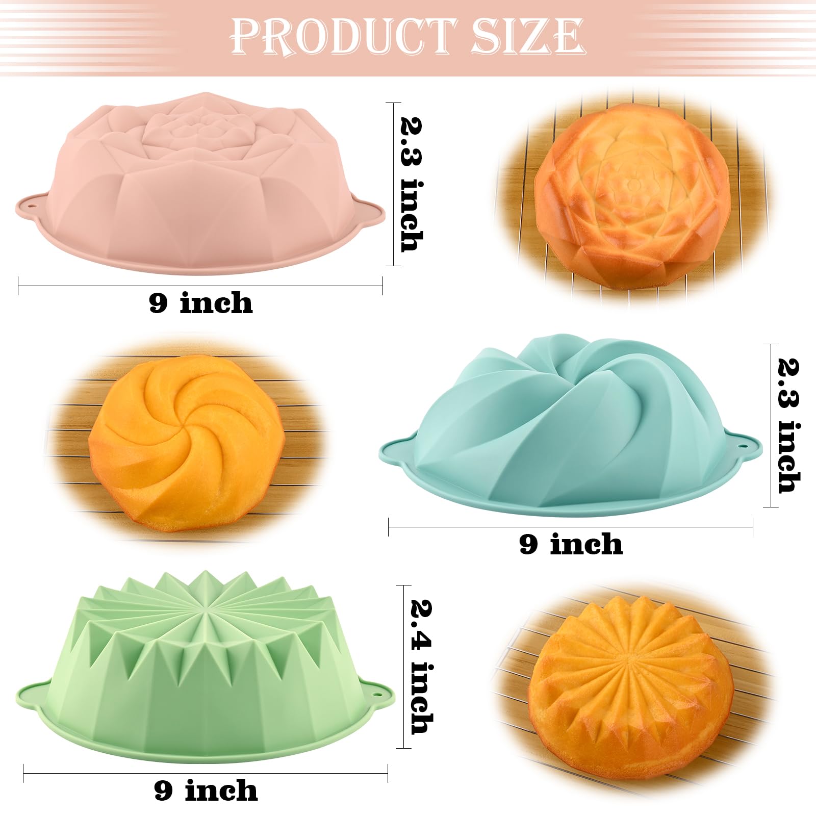 HUAKENER molde floral de silicona, perfecto para cheesecakes decorados.