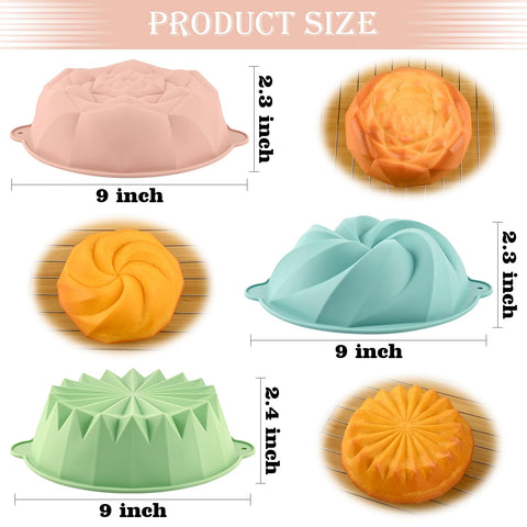 HUAKENER molde floral de silicona, perfecto para cheesecakes decorados.