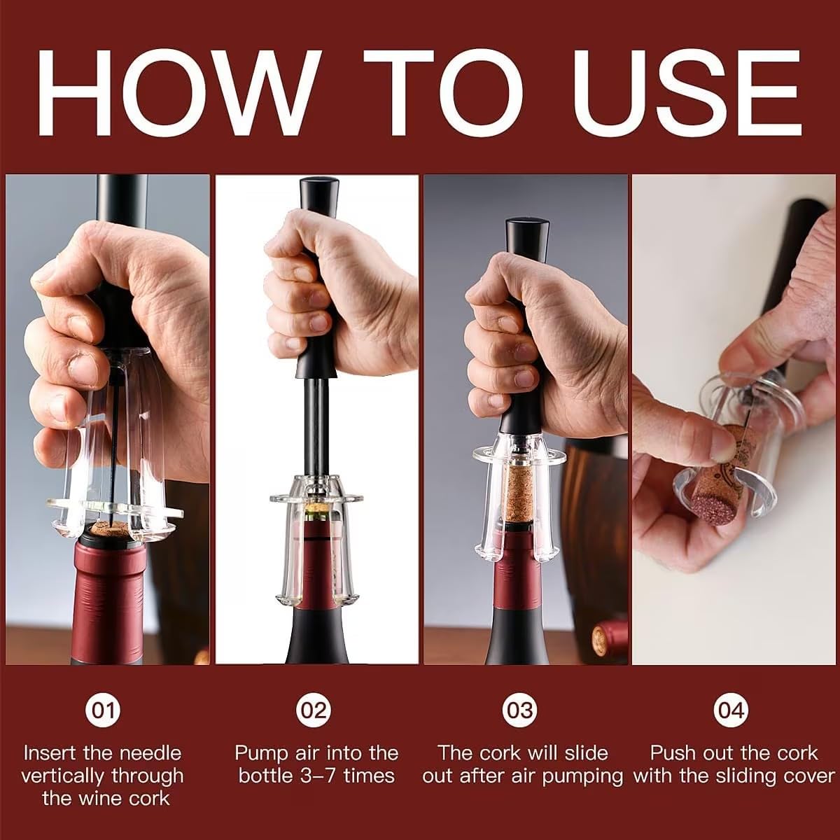 HUALEI-V Wino en Movimiento: mango de aluminio resistente para durabilidad