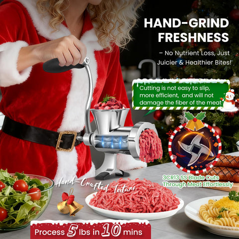 Huanyu Molino de carne Manual: tubo para salchichas para recetas caseras.