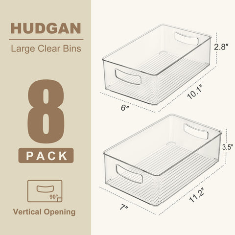 Hudgan cajas claras para armario de cocina grandes facilitan acceso rápido y clasificación