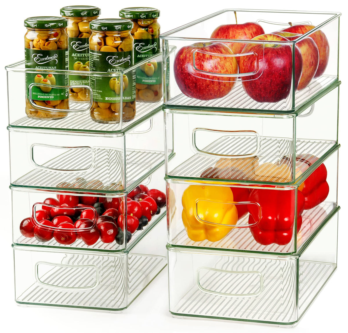 Hudgan cajas claras para refrigerador permiten ver alimentos con claridad y optimizar el espacio
