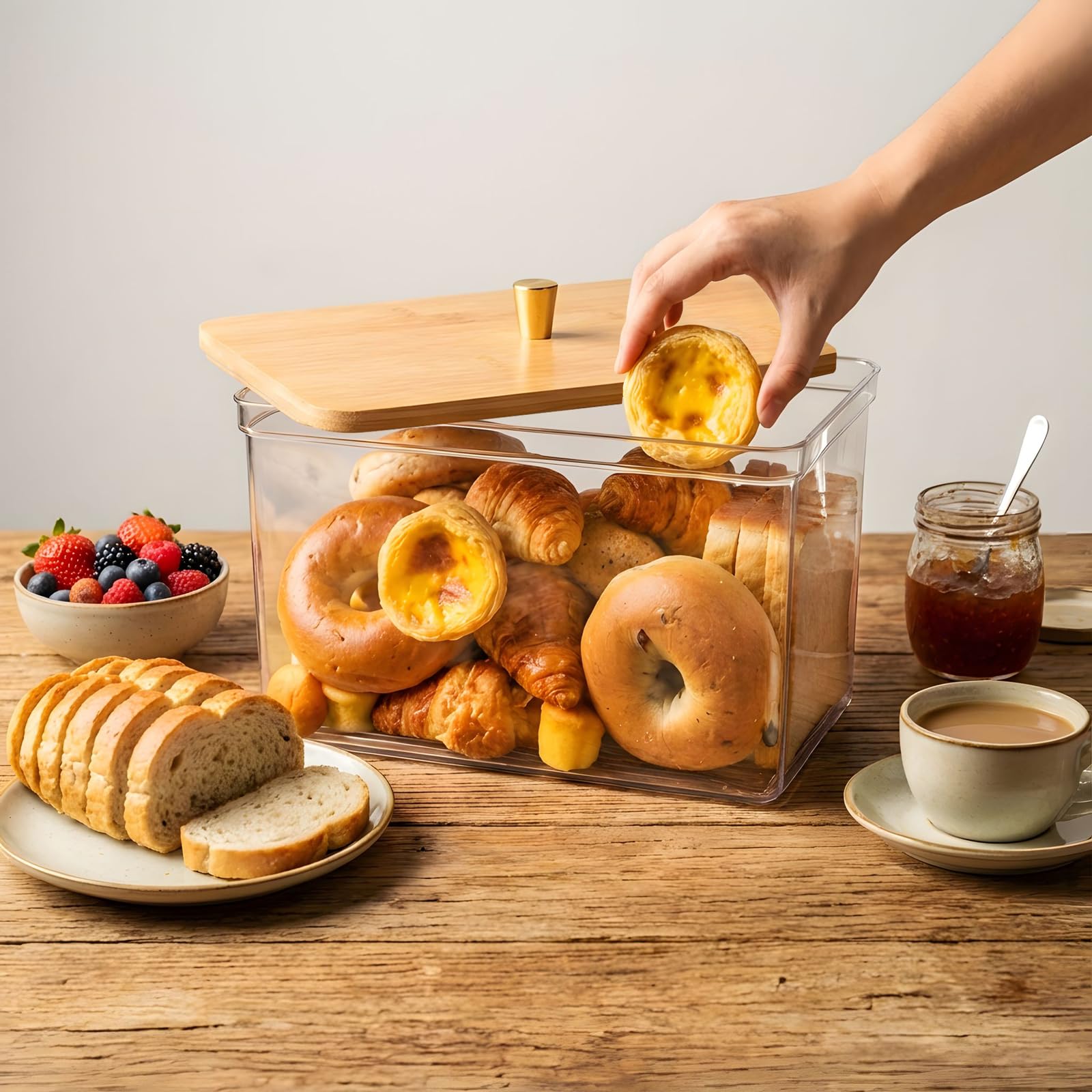 Hudgan panera para almacenamiento versátil de frutas y snacks.