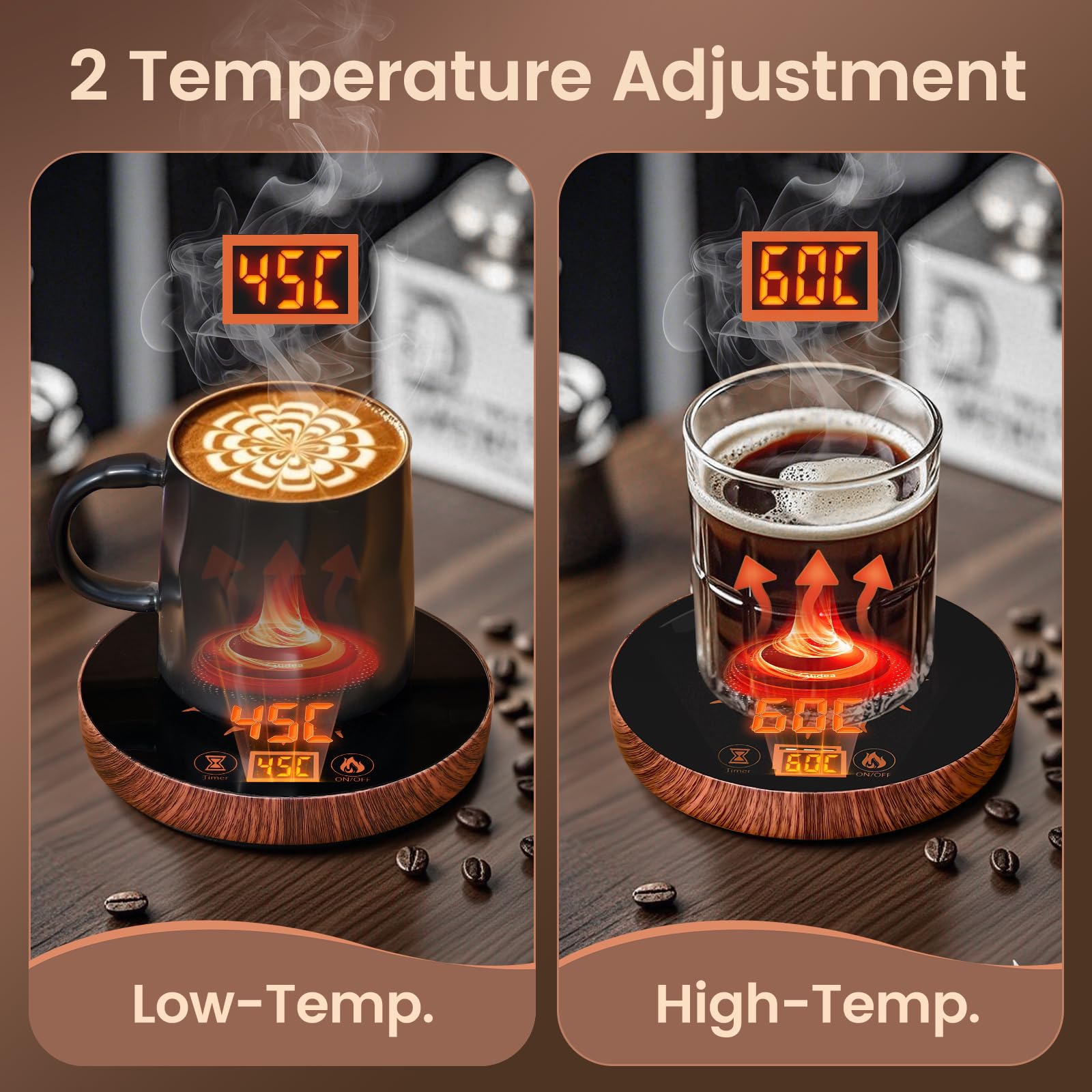HUENLYEL ajuste de temperatura 113°F para calor suave en café