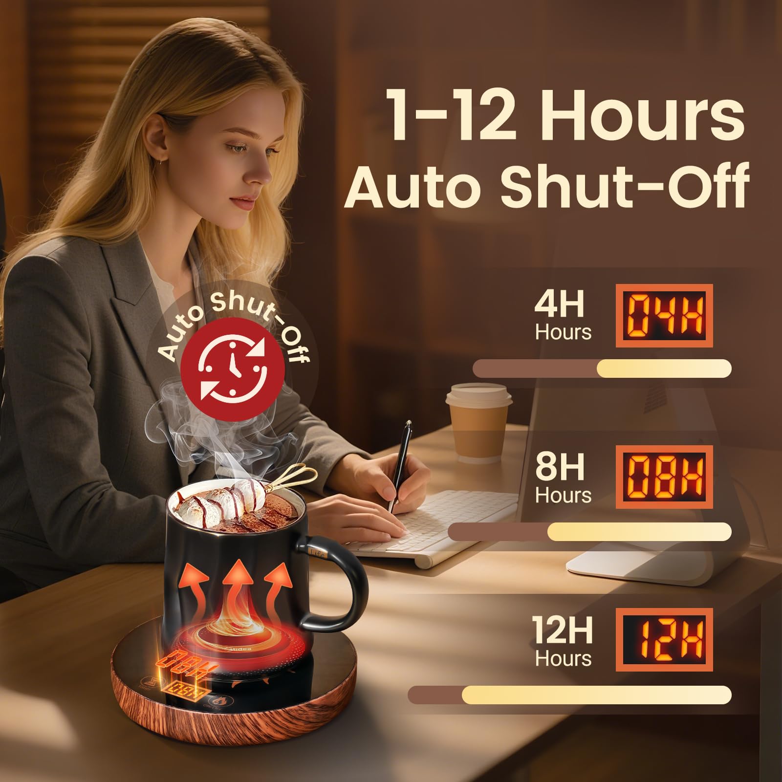 HUENLYEL ajuste de temperatura 140°F para café más caliente
