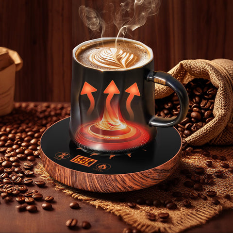 HUENLYEL calentador de taza para escritorio en uso manteniendo la bebida caliente