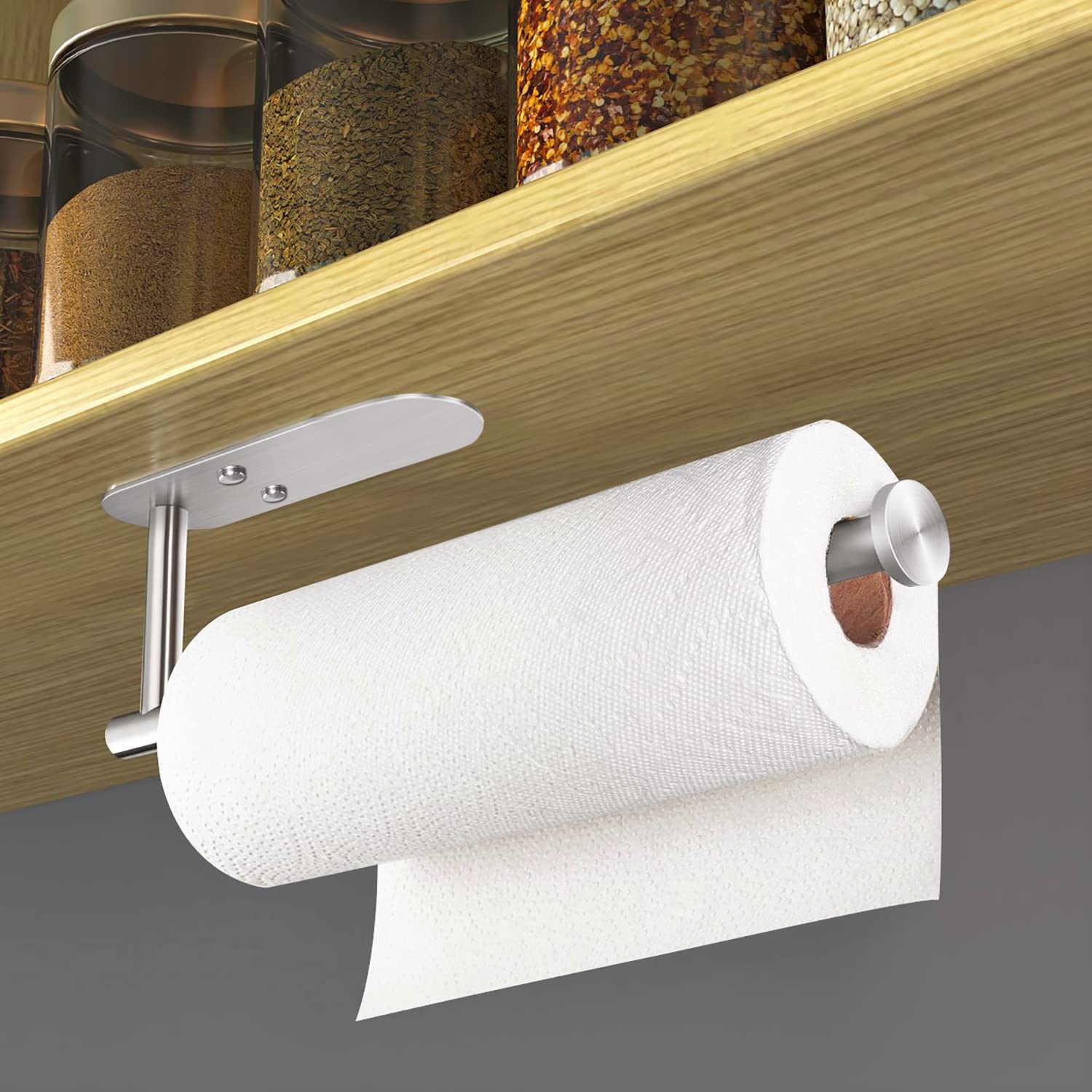 HUFEEOH portarrollos para cocina, soporte adhesivo práctico y ordenado.