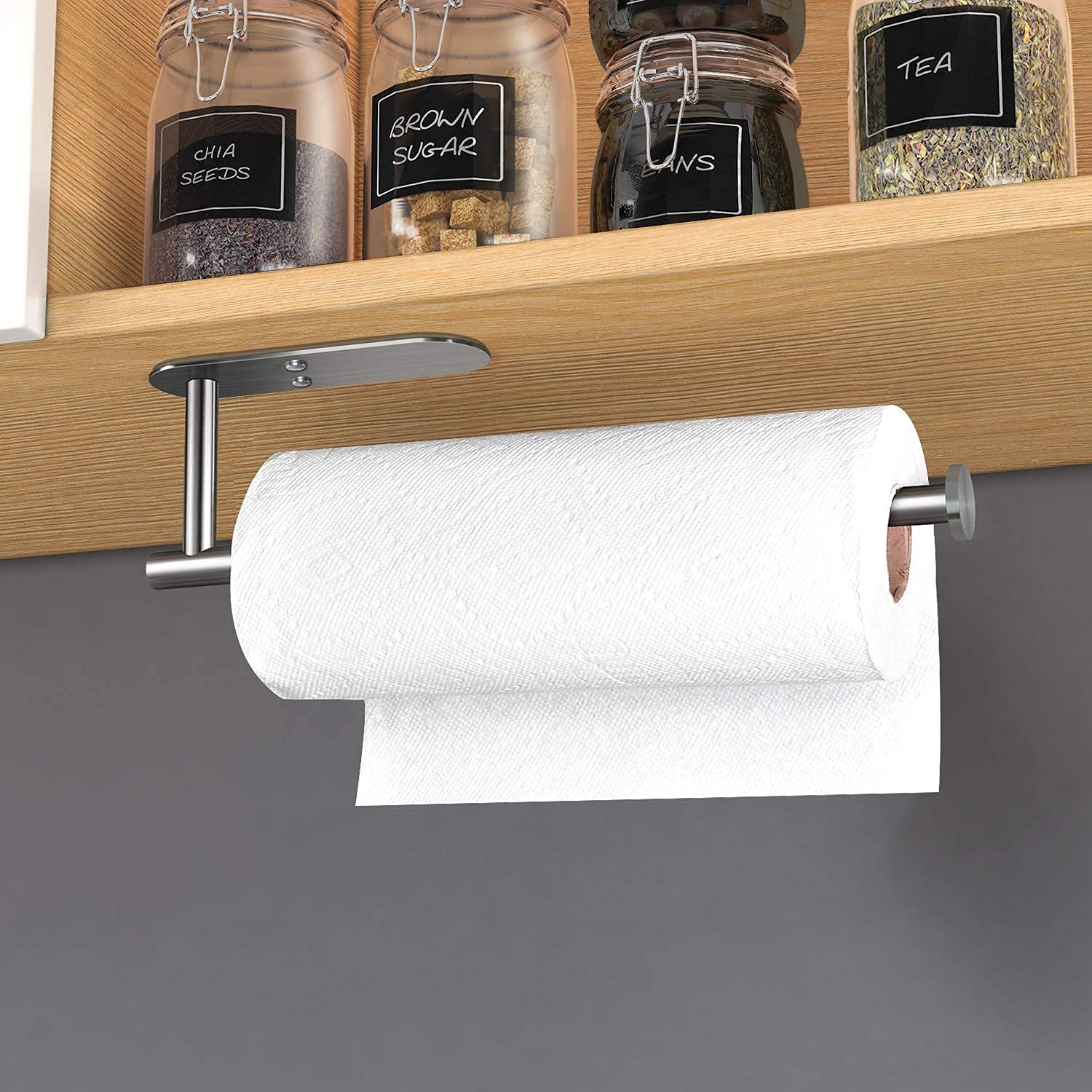 HUFEEOH porta-rollos estable con base resistente, útil en superficies lisas.