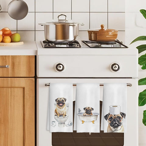 Diseño rústico de las toallas HUGANE para cocinas con estilo campestre.