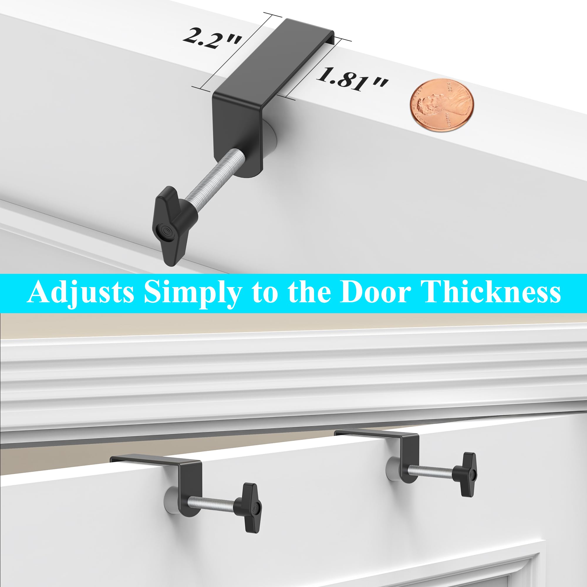 HuggieGems ajuste de estantes para adaptarse a diferentes puertas en casa.