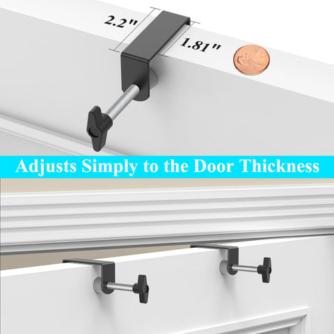 HuggieGems ajuste de estantes para adaptarse a diferentes puertas en casa.