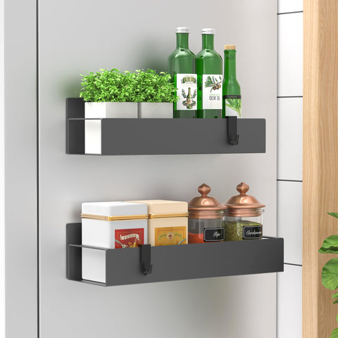 HuggieGems estante magnético para especias, dos-pack, facilita la organización en la nevera.