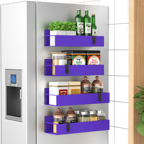 HuggieGems organizador-especias magnetico para nevera, conjunto de cuatro, ahorro de espacio.