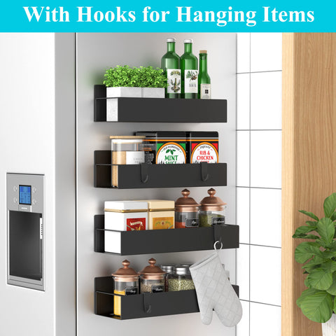 HuggieGems organizador magnético negro para horno, optimiza el espacio.