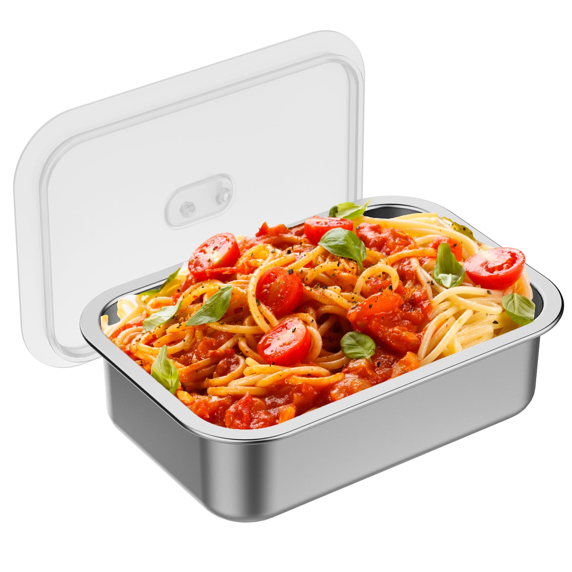 Hugmazing caja de almuerzo inalámbrica 1200ml, vista frontal, ideal para transportar comidas.