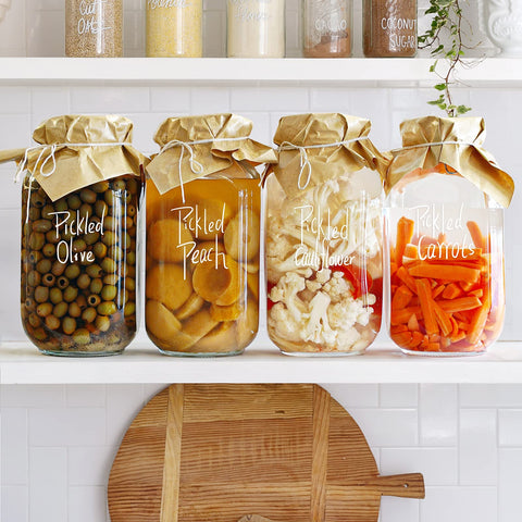Huichuiero frascos para fermentación como kombucha y encurtidos.
