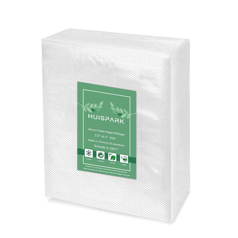 Bolsas HUISPARK de vacío 3.5 x 5.1 pulgadas, para almacenamiento seguro y limpio