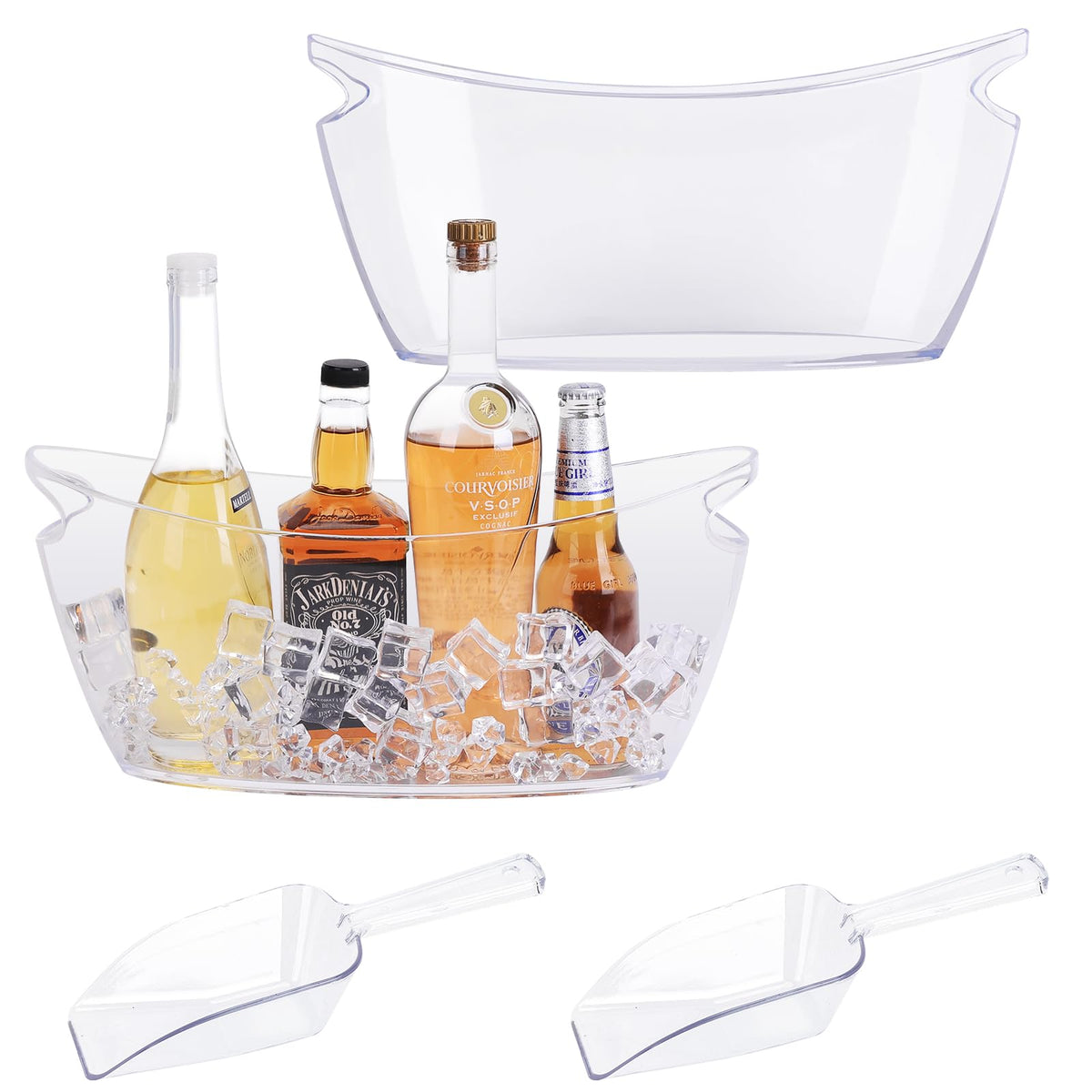 Huiyangteng set de cubos de hielo transparentes para bebidas con estilo