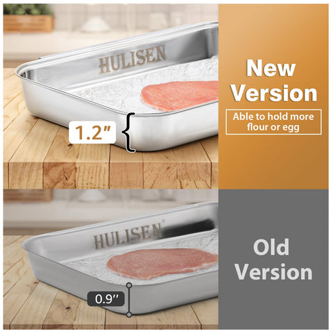 Bandejas Hulisen para preparación de alimentos, acabado espejo