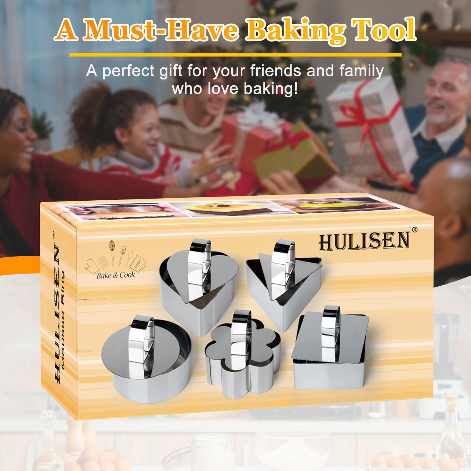 Caja regalo elegante de HULISEN para amantes de la cocina.