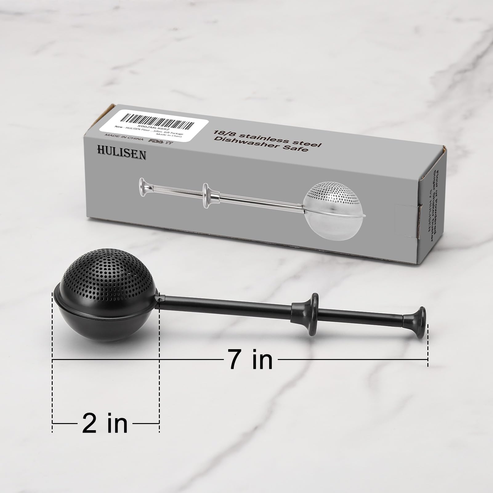 HULISEN espolvoreador de harina, tamaño compacto para cajón de cocina.