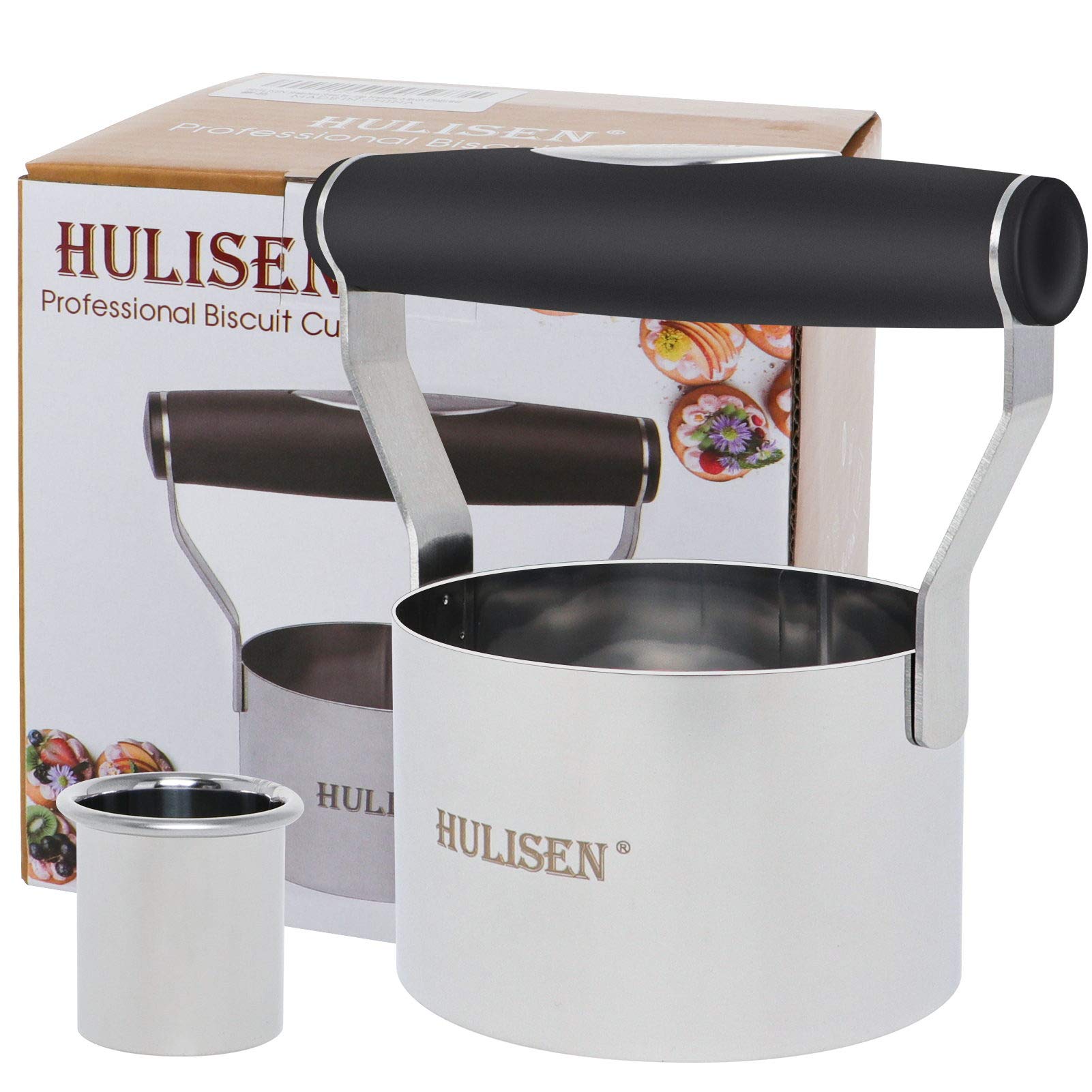Mango suave HULISEN para un agarre cómodo al cortar masa.