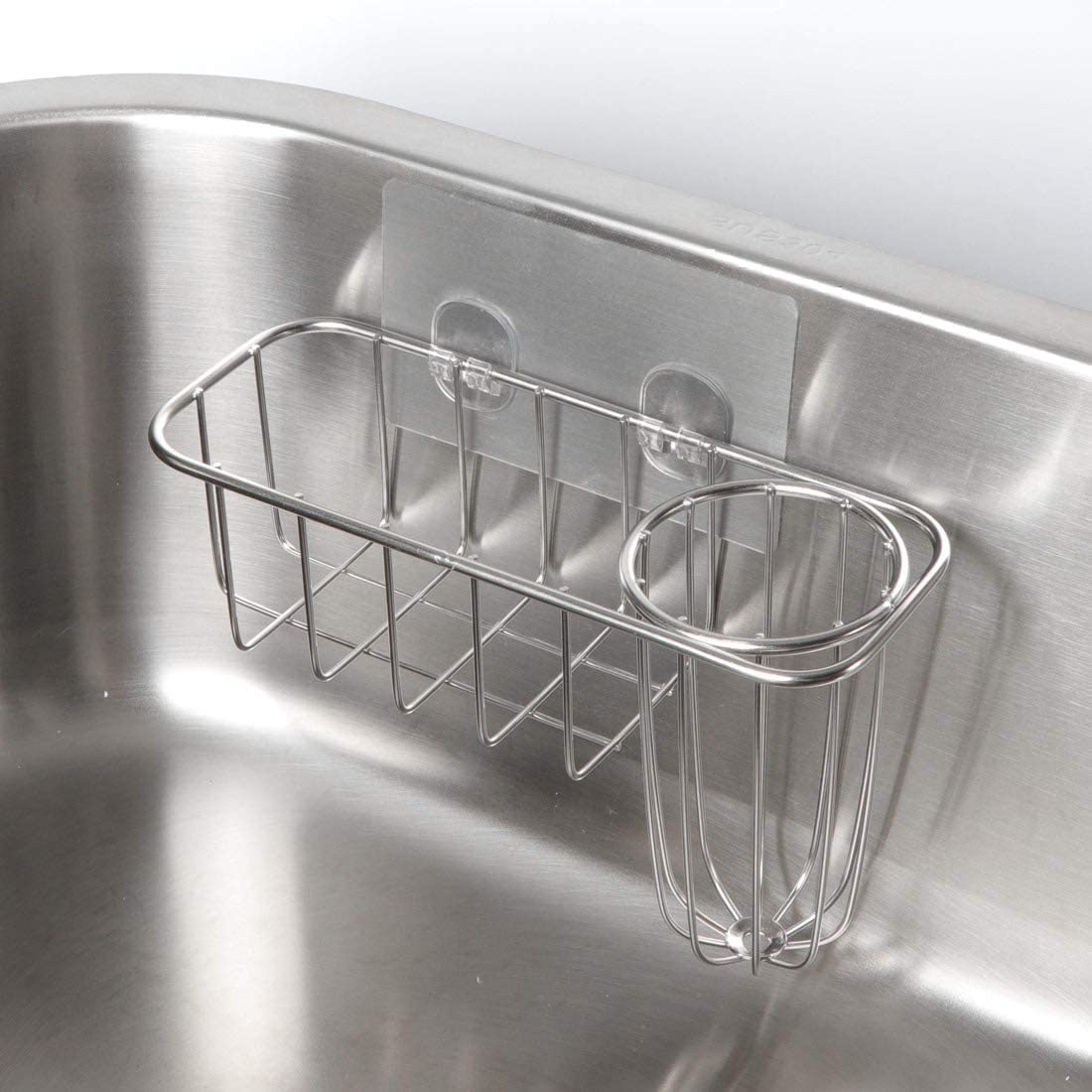 HULISEN porta-jabones-y-esponjas-fregadero, organización práctica para la cocina.