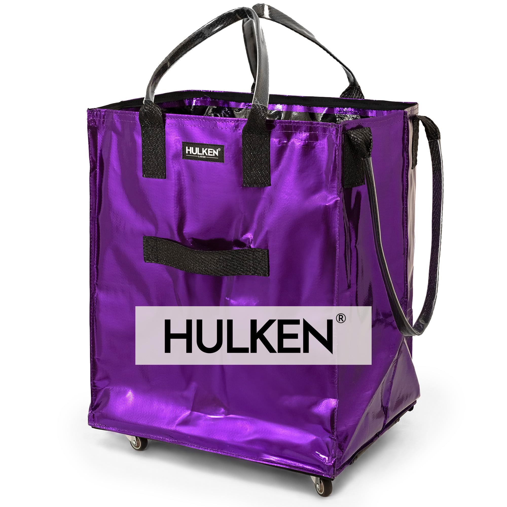 HULKEN bolsa de compra con ruedas, gran capacidad, ideal para compras voluminosas.
