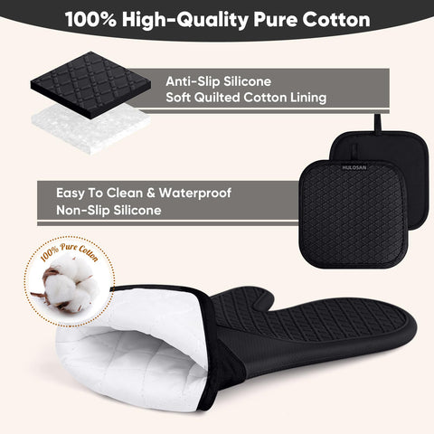 Toallas de cocina HULOSAN de algodón 100% absorben rápidamente; secan manos y utensilios.