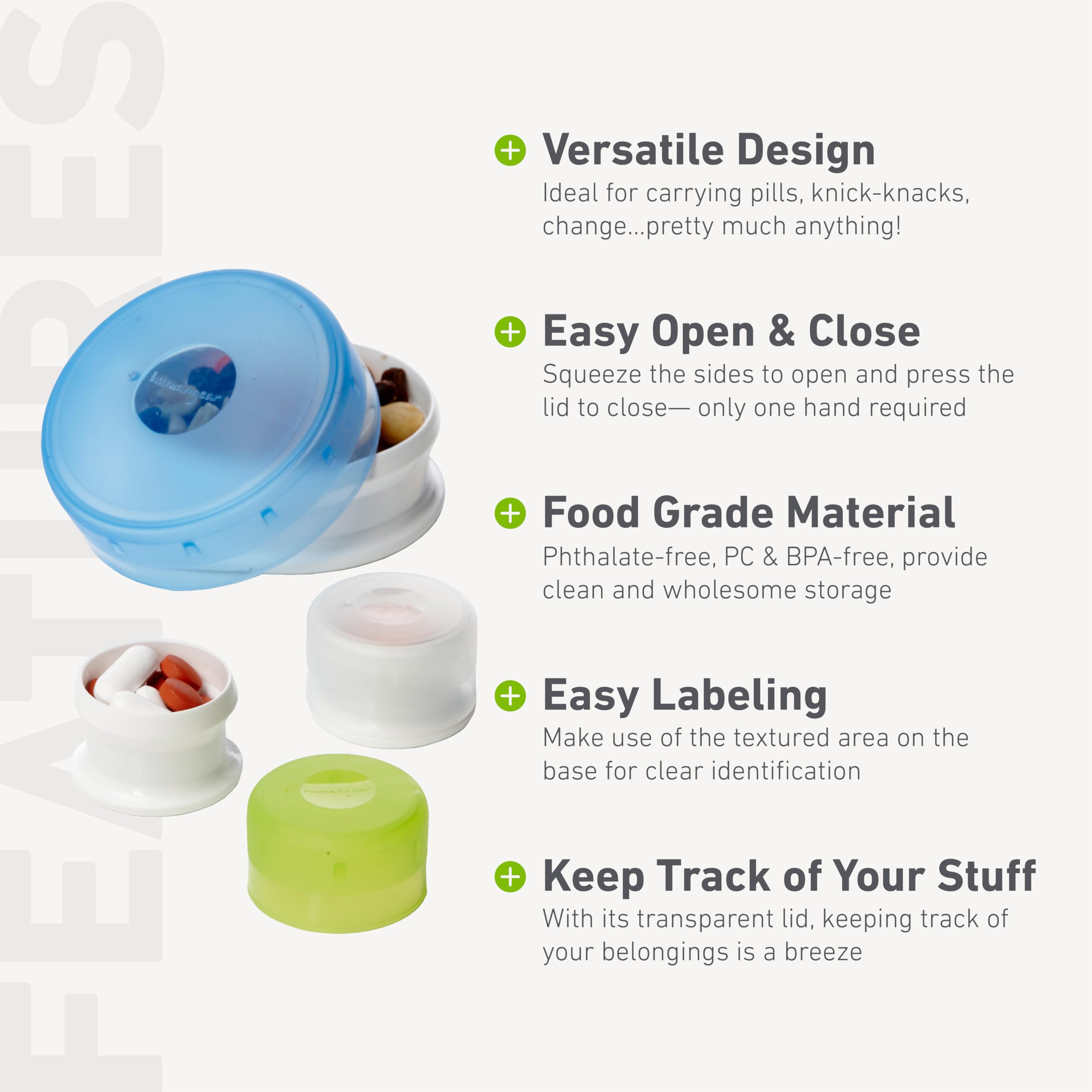 humangear GoTubb con materiales aptos para alimentos y sin BPA