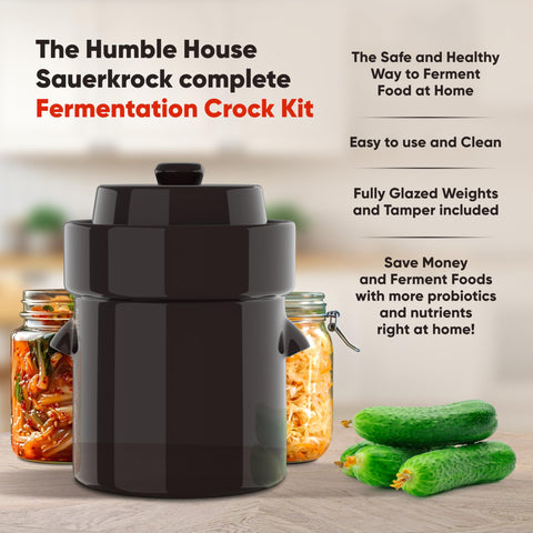 Tapa con canal de agua de Humble House para fermentación controlada