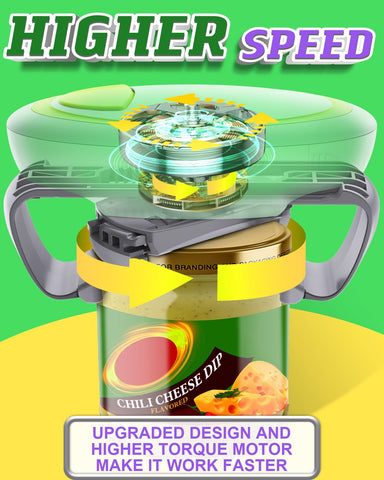 Humutan abrelatas eléctrico, agarre de silicona suave protege dedos durante la apertura