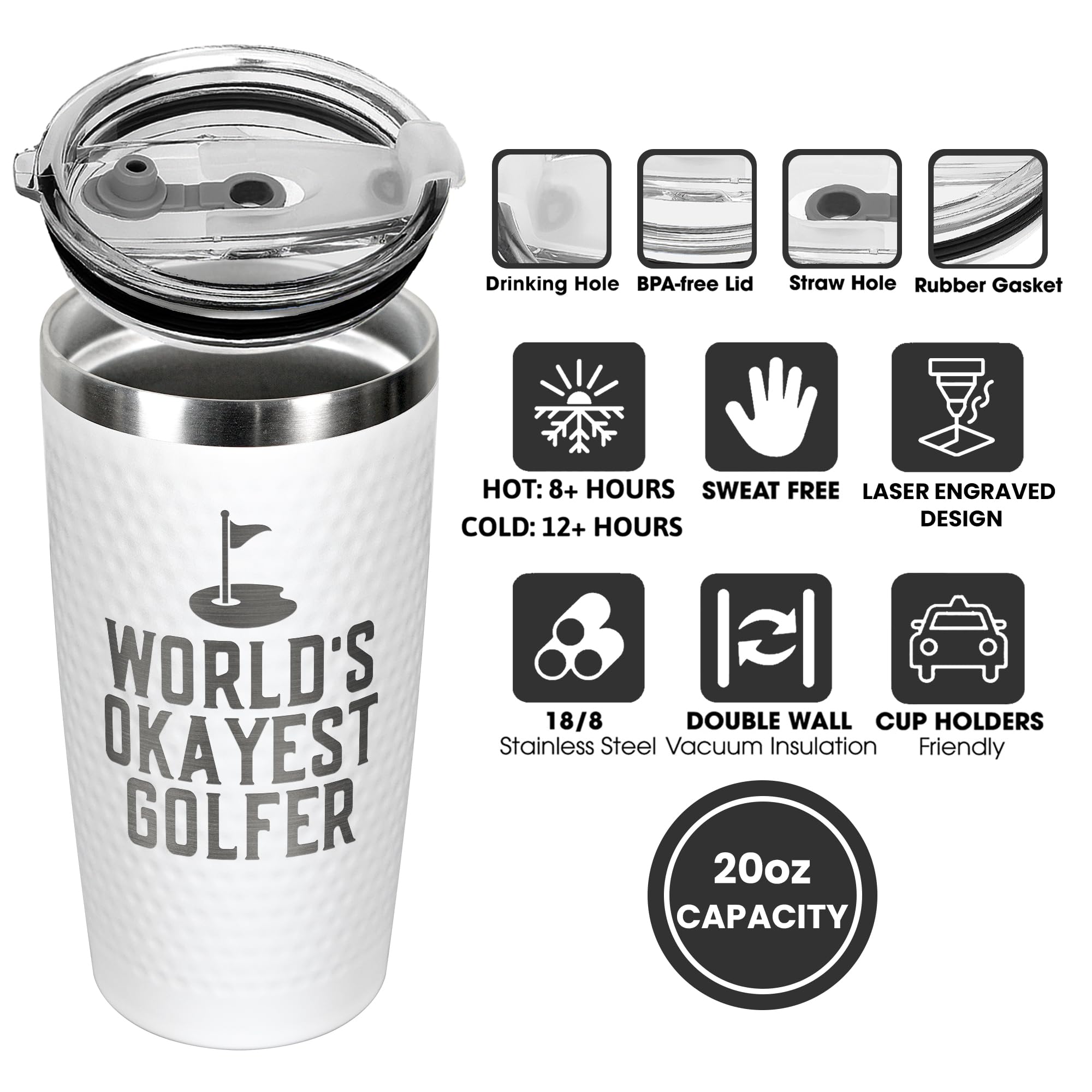 Uso diario en el campo de golf gracias a su diseño resistente.