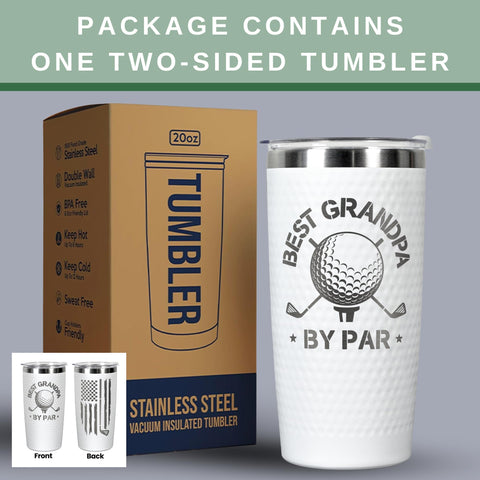 Tumbler HUNIGIFT con diseno de logo, perfecto para demostrar el espiritu de golf.