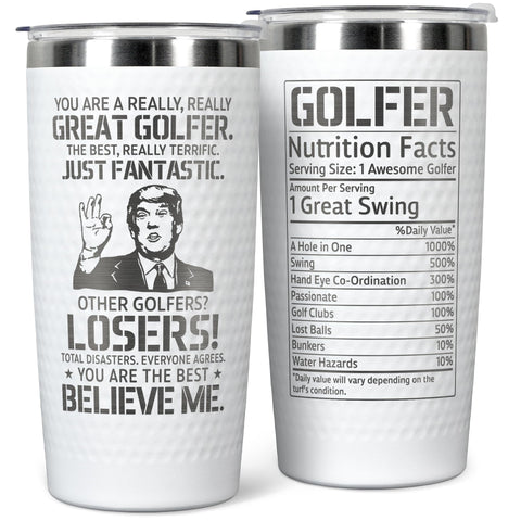 Hunigift tumbler golf 20oz, para bebidas calientes o frías en el campo