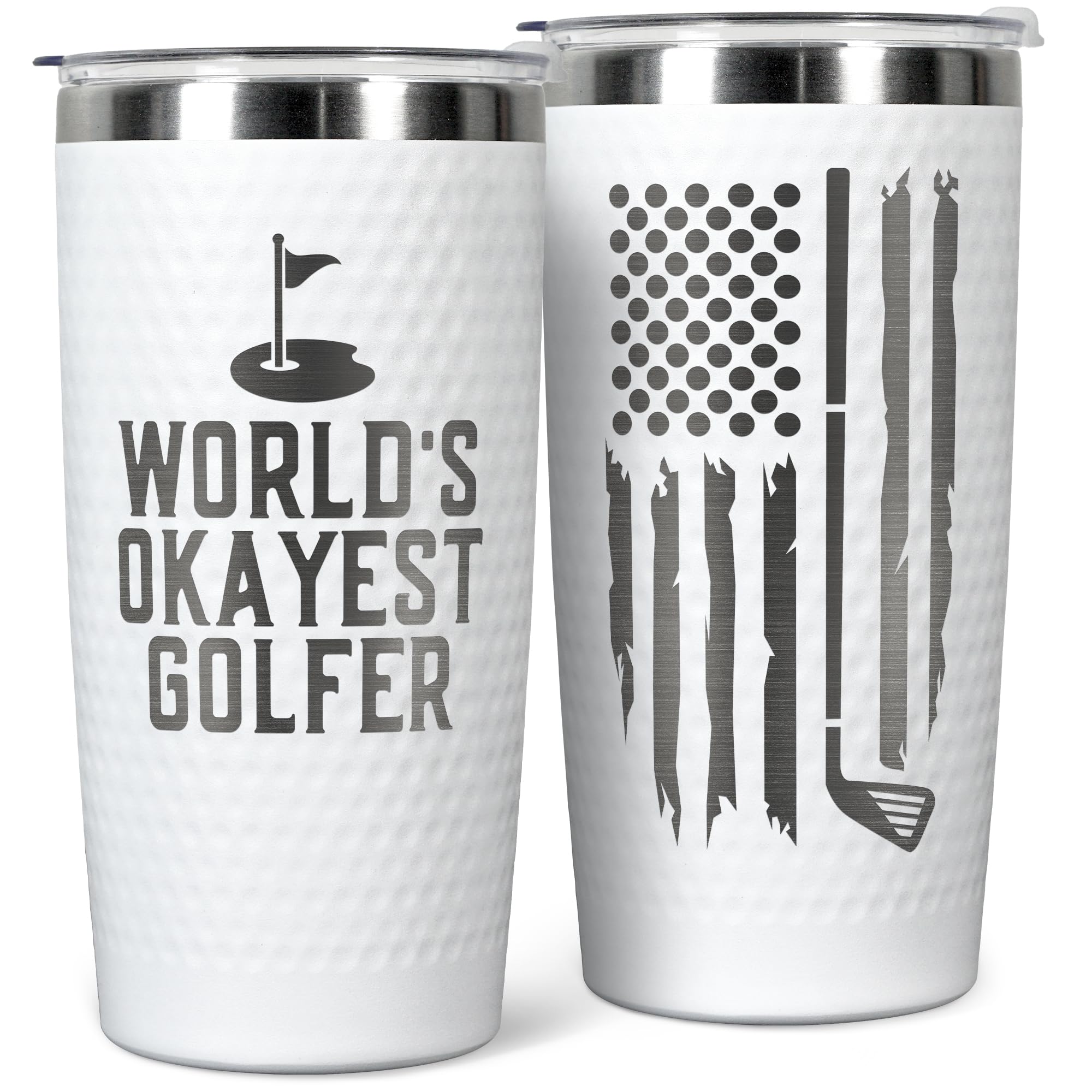 Vaso térmico HUNIGIFT Golf 20oz con diseño deportivo para mantener la bebida fresca.