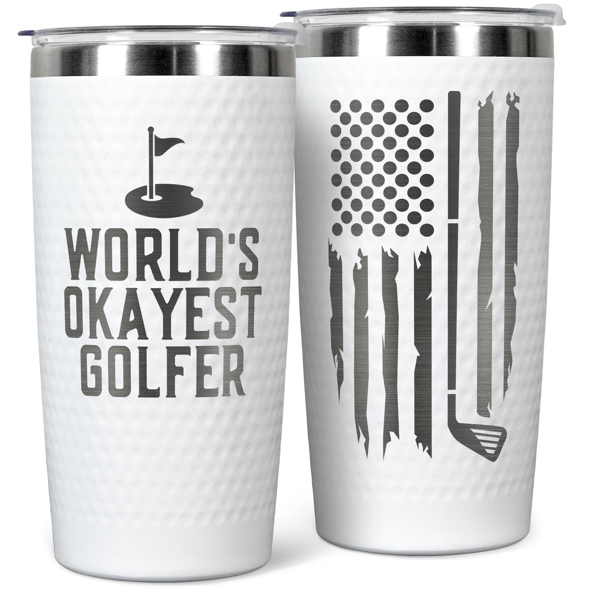 Vaso térmico HUNIGIFT Golf 20oz con diseño deportivo para mantener la bebida fresca.