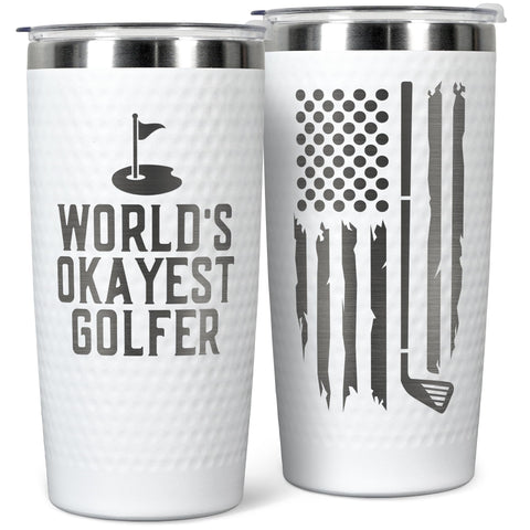 Vaso térmico HUNIGIFT Golf 20oz con diseño deportivo para mantener la bebida fresca.