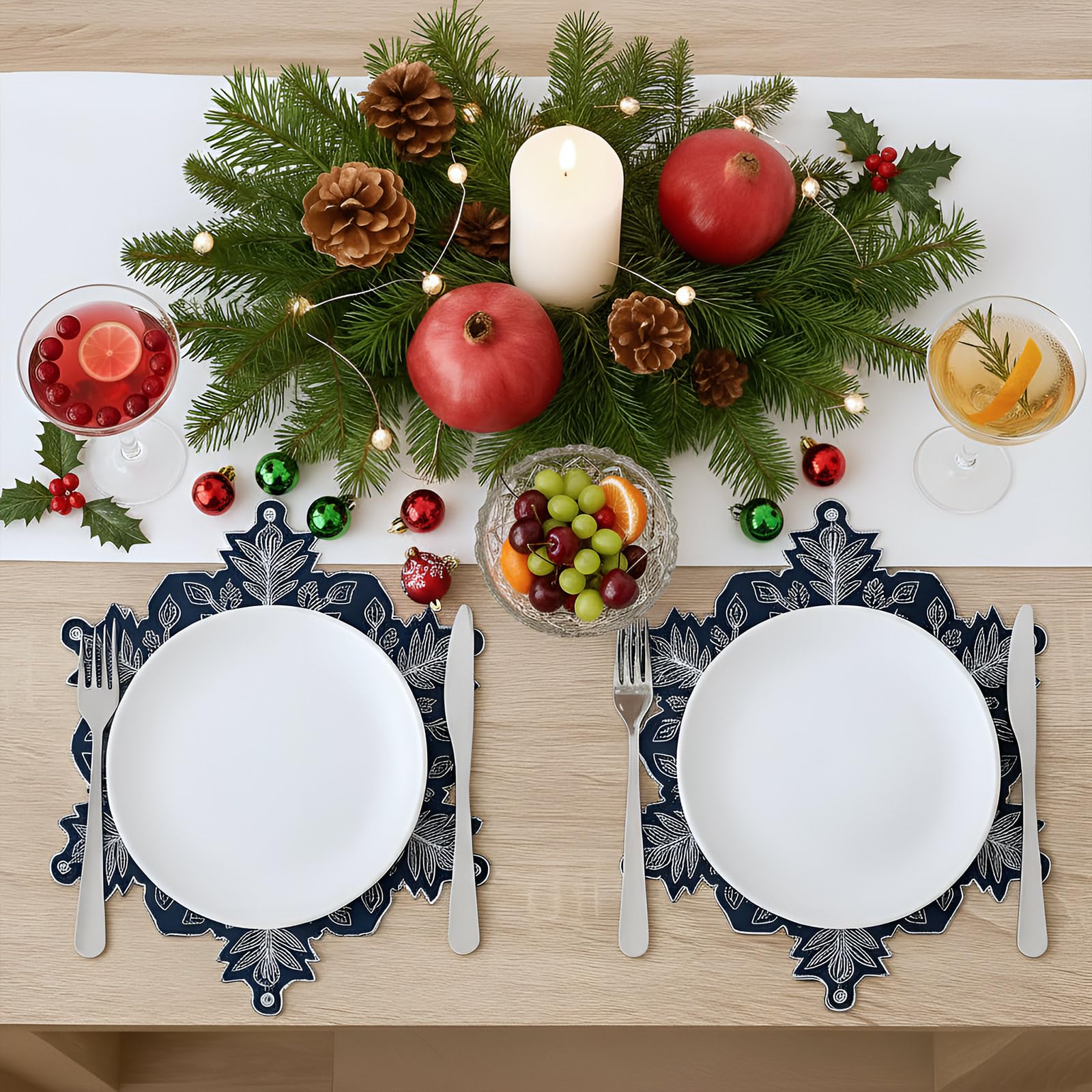 Manteles HunnmingRe con bordado único, ideal para regalos de Navidad
