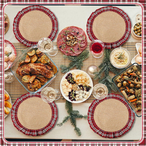 Protección de la mesa con mantel 40 cm para navidad