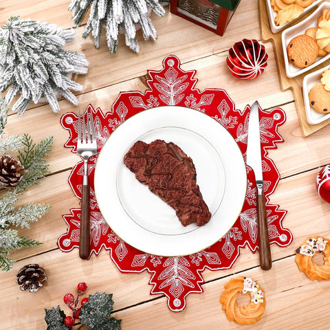 Manteles de terciopelo rojo HunnmingRe, superficie suave para mesa festiva.