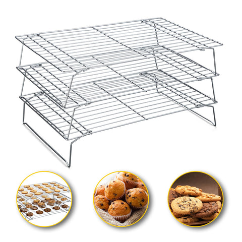 Hunnycook rejilla enfriamiento apilable de acero inoxidable para hornear