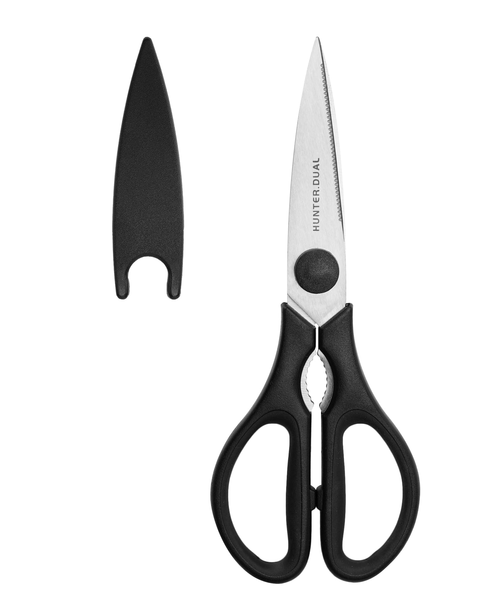 Tijeras HUNTER.DUAL para pollo con filo afilado y mango cómodo.