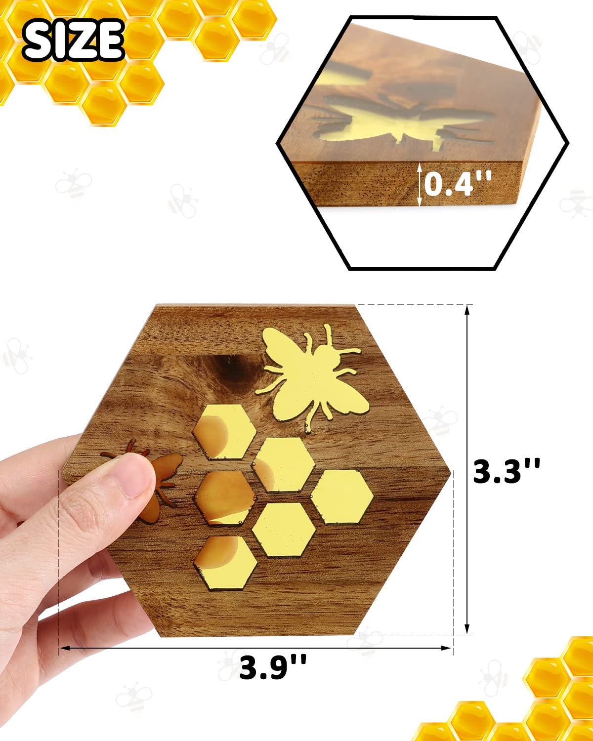 Diseño láser de colmena en posavasos Huray Rayho añade elegancia