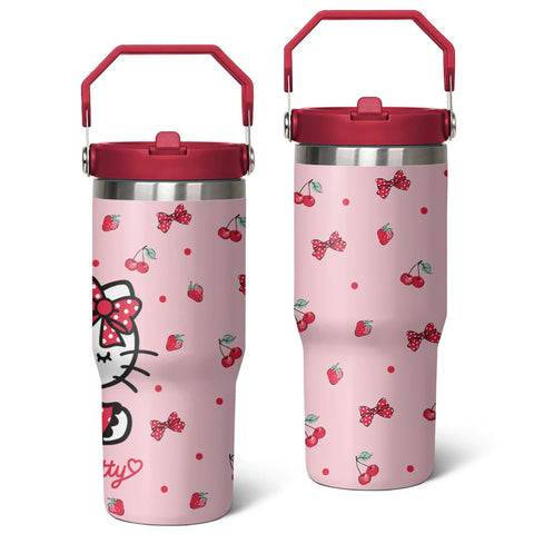 Hurig tumbler 20 oz rosa mantiene bebidas a temperatura agradable durante todo el día.
