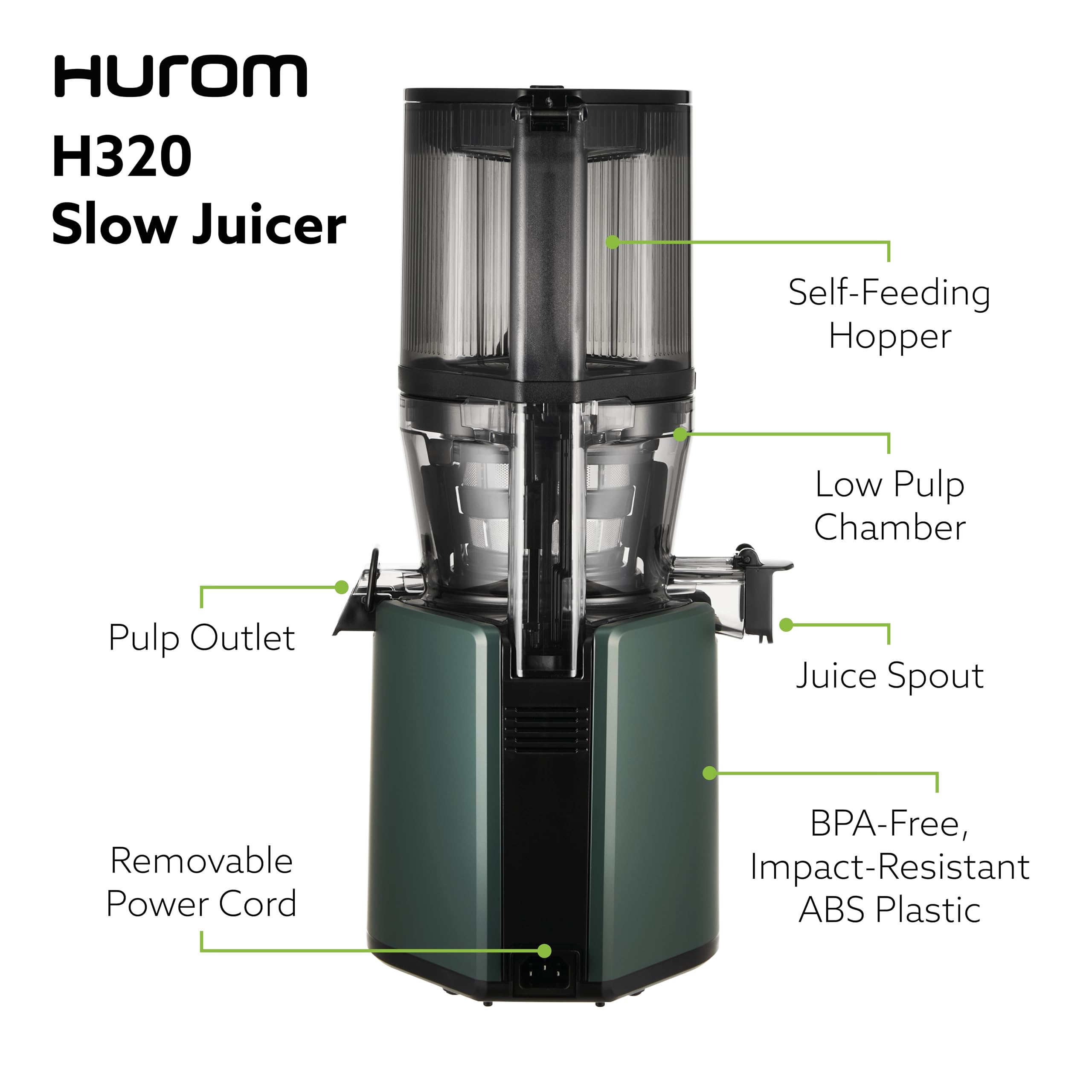 Hurom H320, filtro de pulpa ajustable para texturas personalizadas