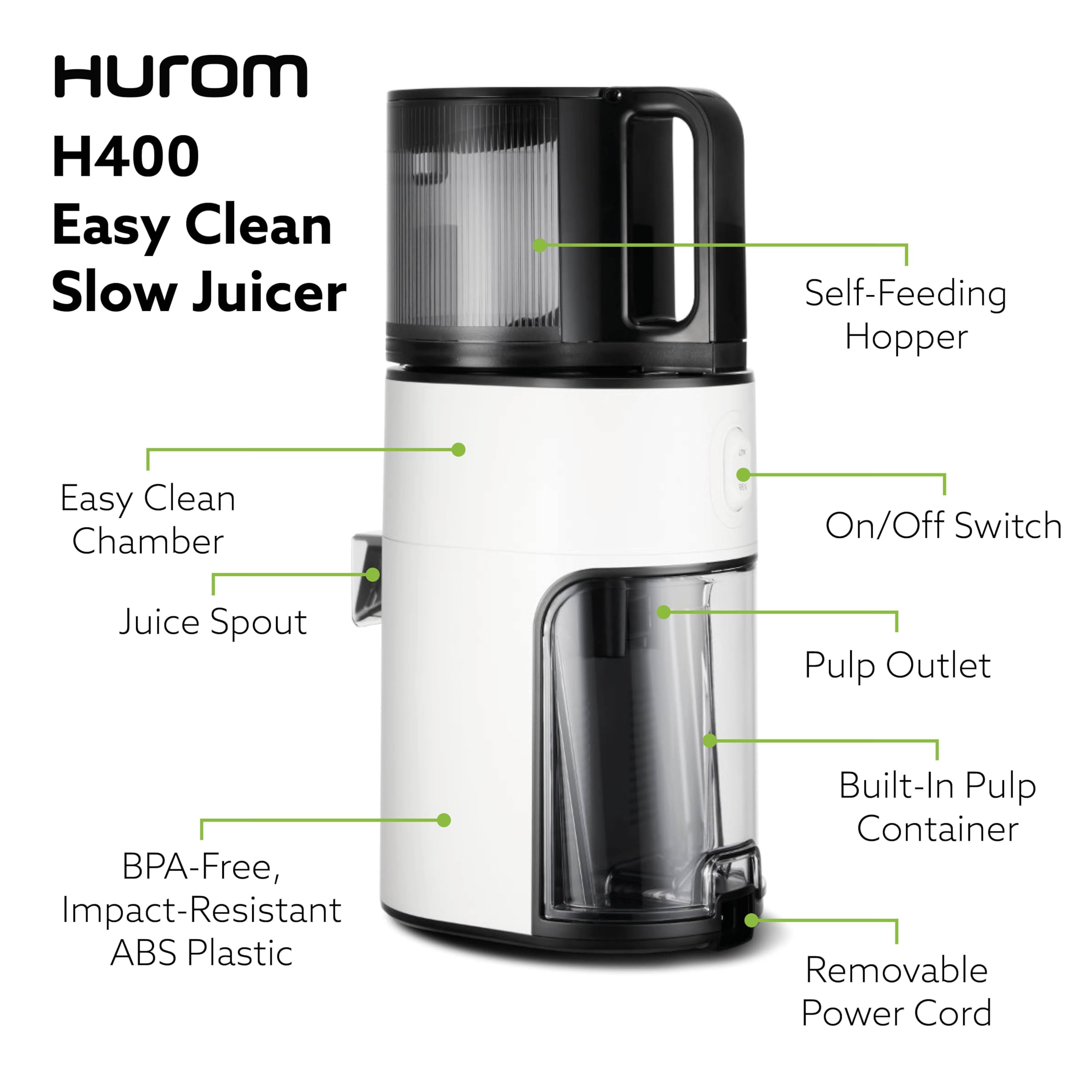 Hurom H400: limpieza fácil gracias a su diseño sin tamiz